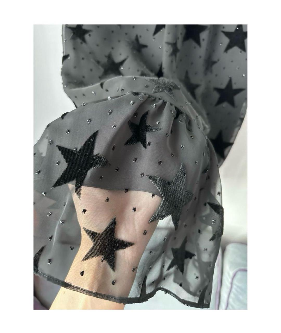 SAINT LAURENT Черное полиэстеровое коктейльное платье, фото 5