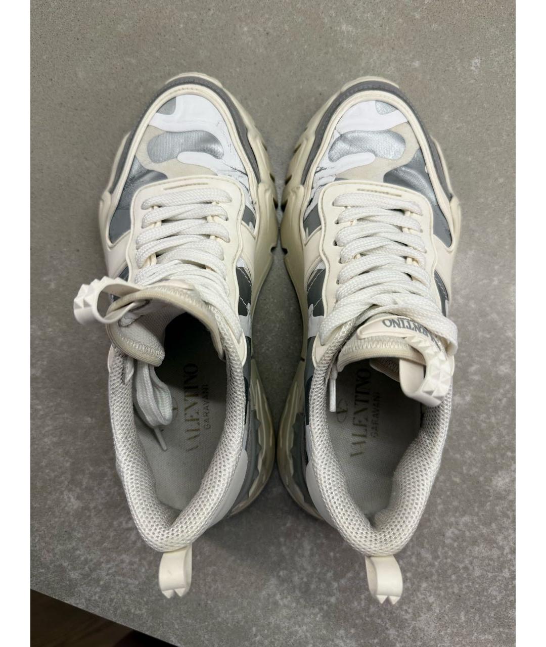 VALENTINO Белые кожаные кроссовки, фото 3