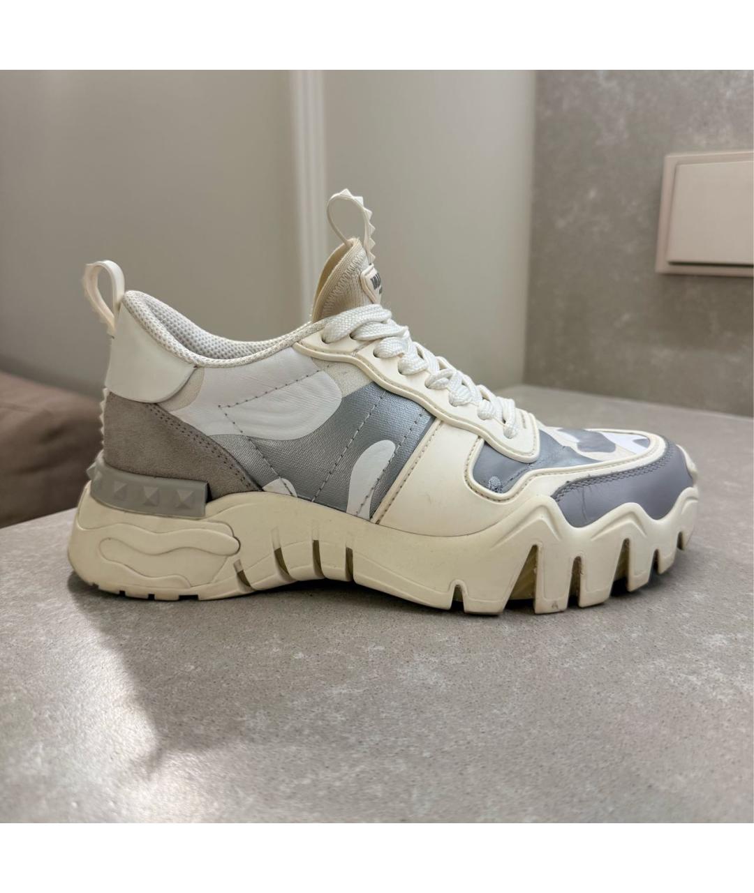 VALENTINO Белые кожаные кроссовки, фото 9