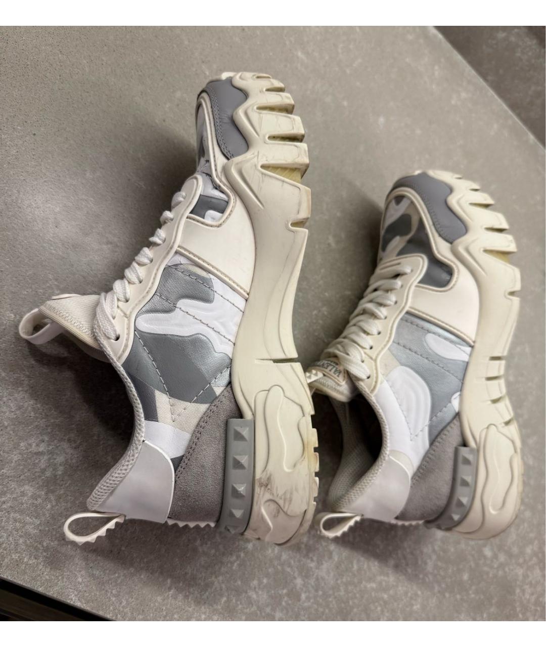 VALENTINO Белые кожаные кроссовки, фото 7