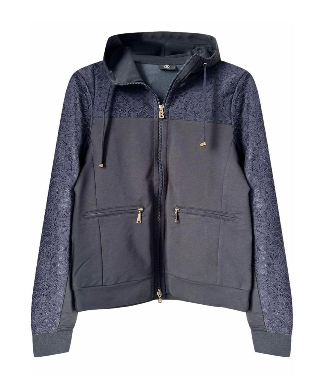 BOGNER Синий хлопко-эластановый жакет/пиджак, фото 1