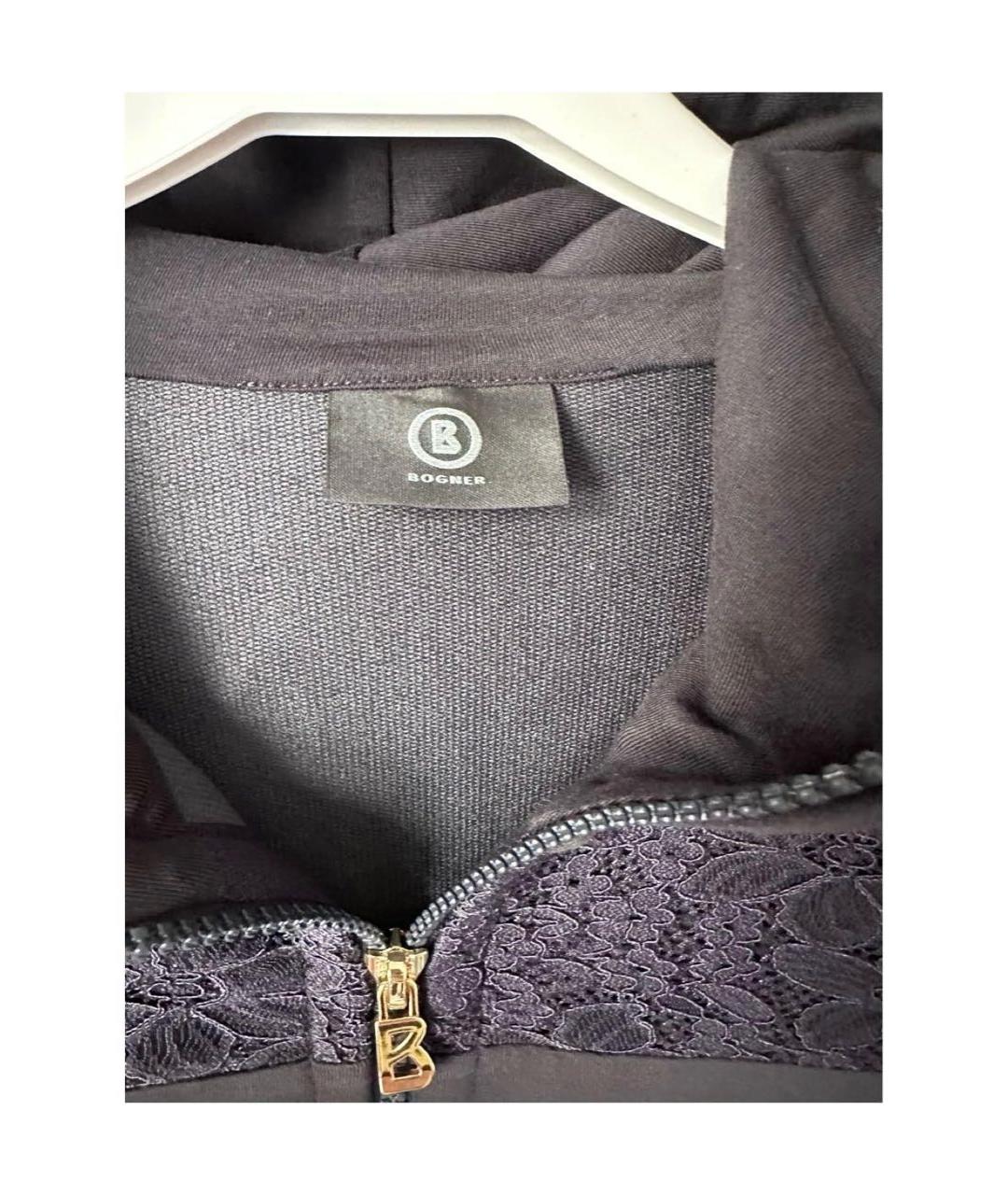 BOGNER Синий хлопко-эластановый жакет/пиджак, фото 5
