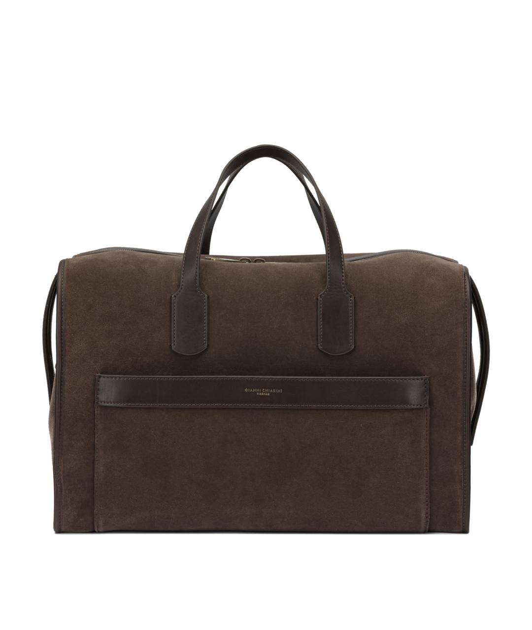 Gianni Chiarini Коричневая замшевая дорожная/спортивная сумка, фото 1