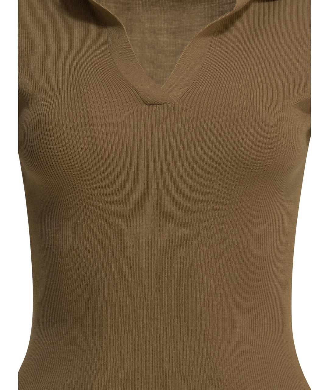 MAX MARA Коричневый шерстяной джемпер / свитер, фото 3