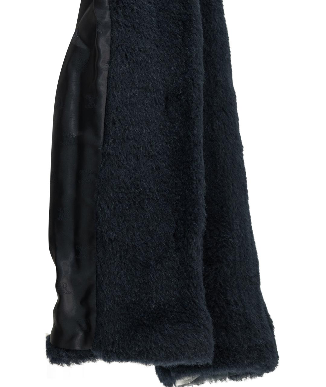 MAX MARA Темно-синяя шерстяная шуба, фото 4