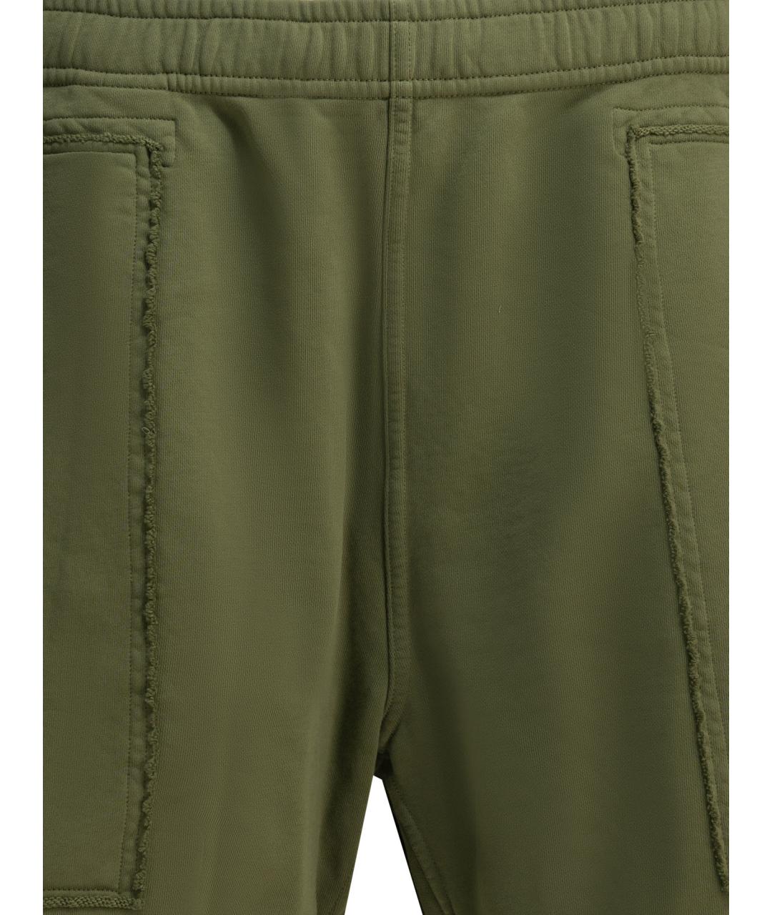 STONE ISLAND Зеленые хлопковые шорты, фото 3