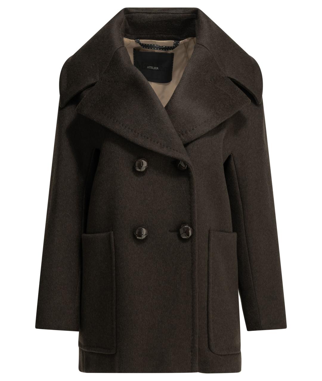 MAX MARA Коричневое кашемировое пальто, фото 1