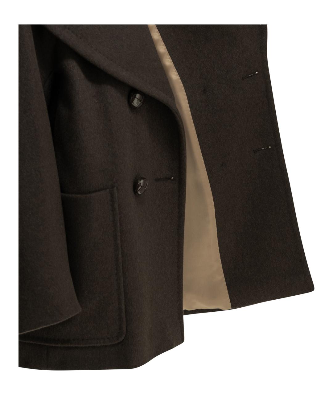 MAX MARA Коричневое кашемировое пальто, фото 4