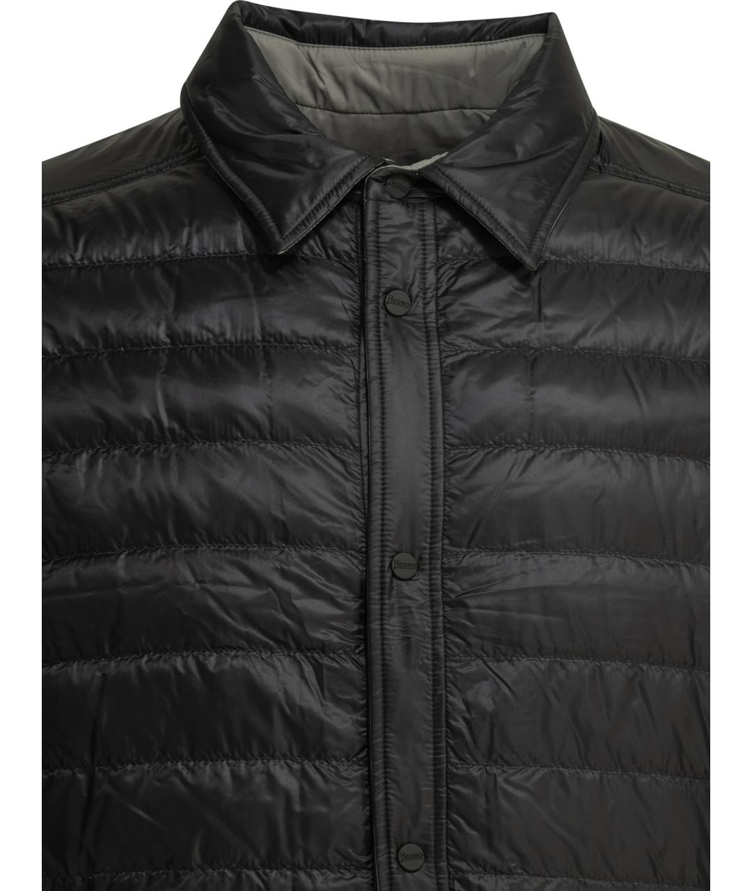 HERNO Черная полиамидовая куртка, фото 5