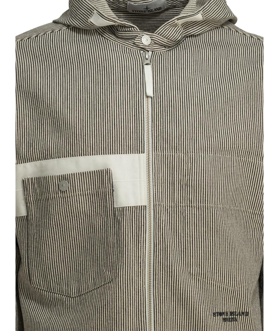 STONE ISLAND Хаки хлопковая куртка, фото 3