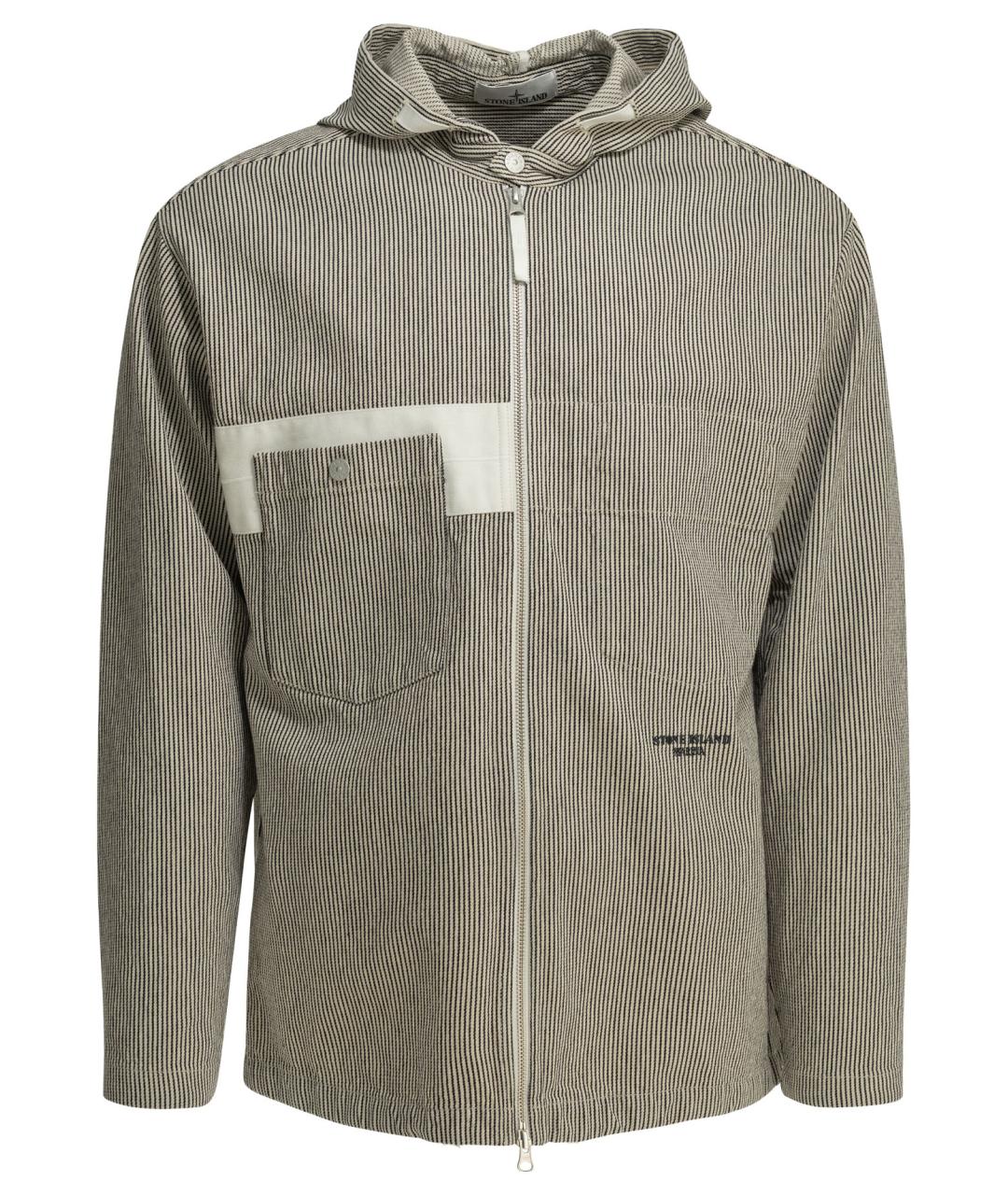 STONE ISLAND Хаки хлопковая куртка, фото 1