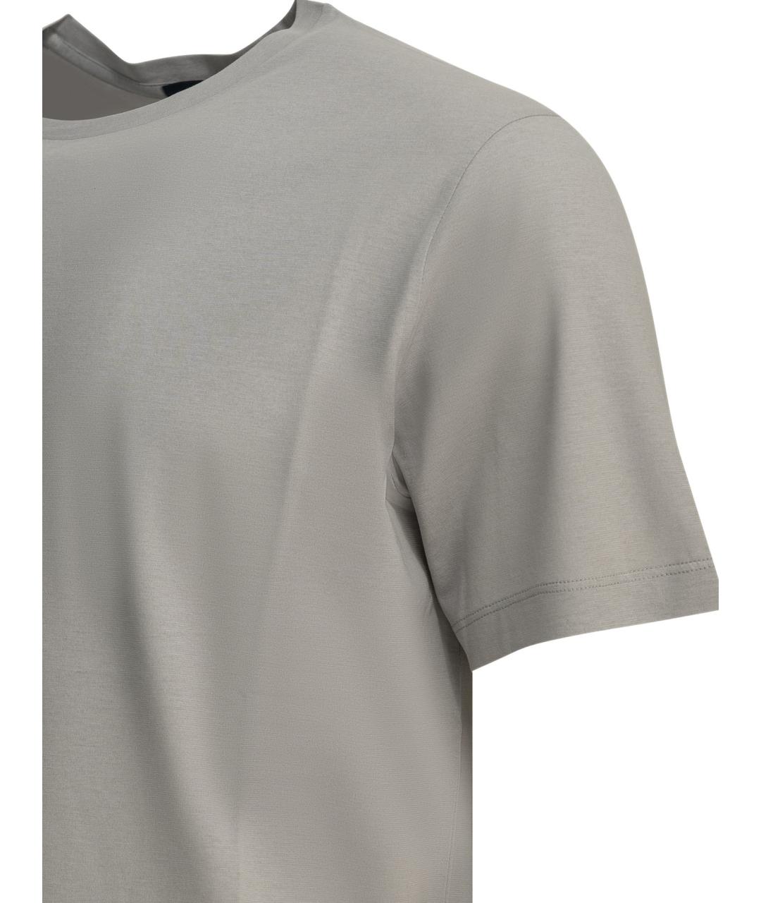 HERNO Серая хлопковая футболка, фото 4