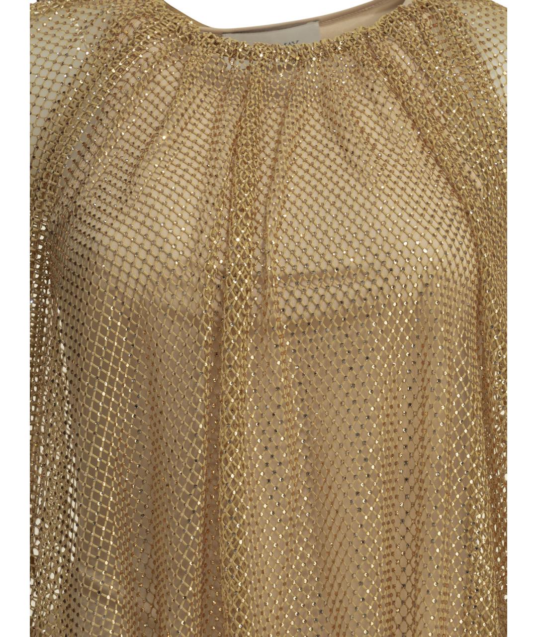 SPORTMAX Бежевая полиэстеровая блузы, фото 3