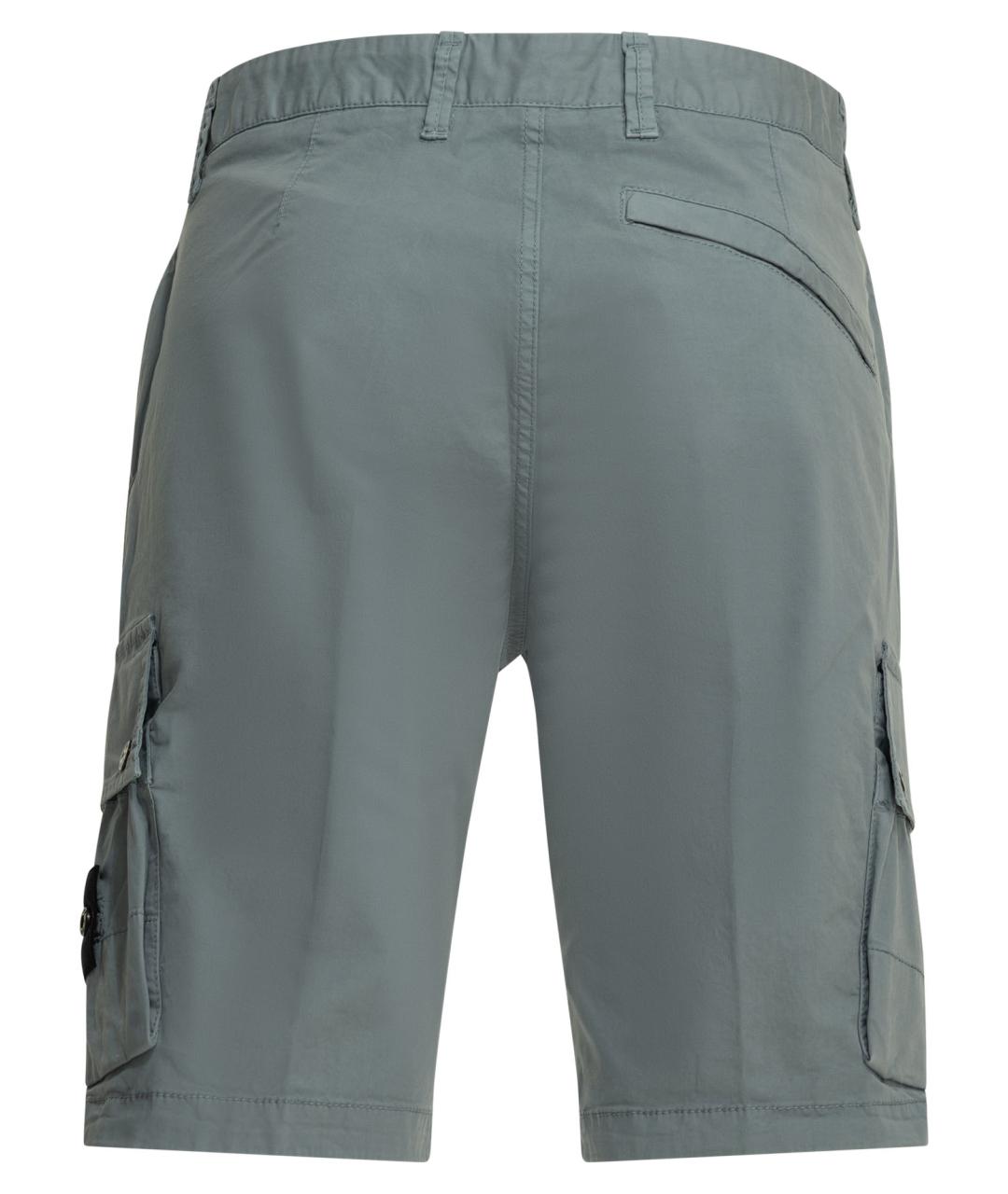 STONE ISLAND Голубые хлопковые шорты, фото 2