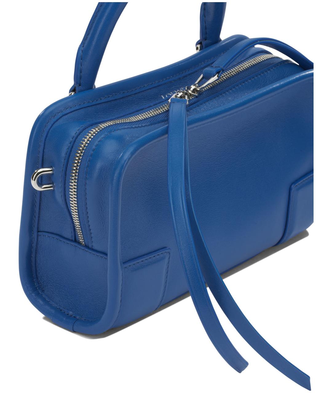 LOEWE Голубая кожаная сумка с короткими ручками, фото 4