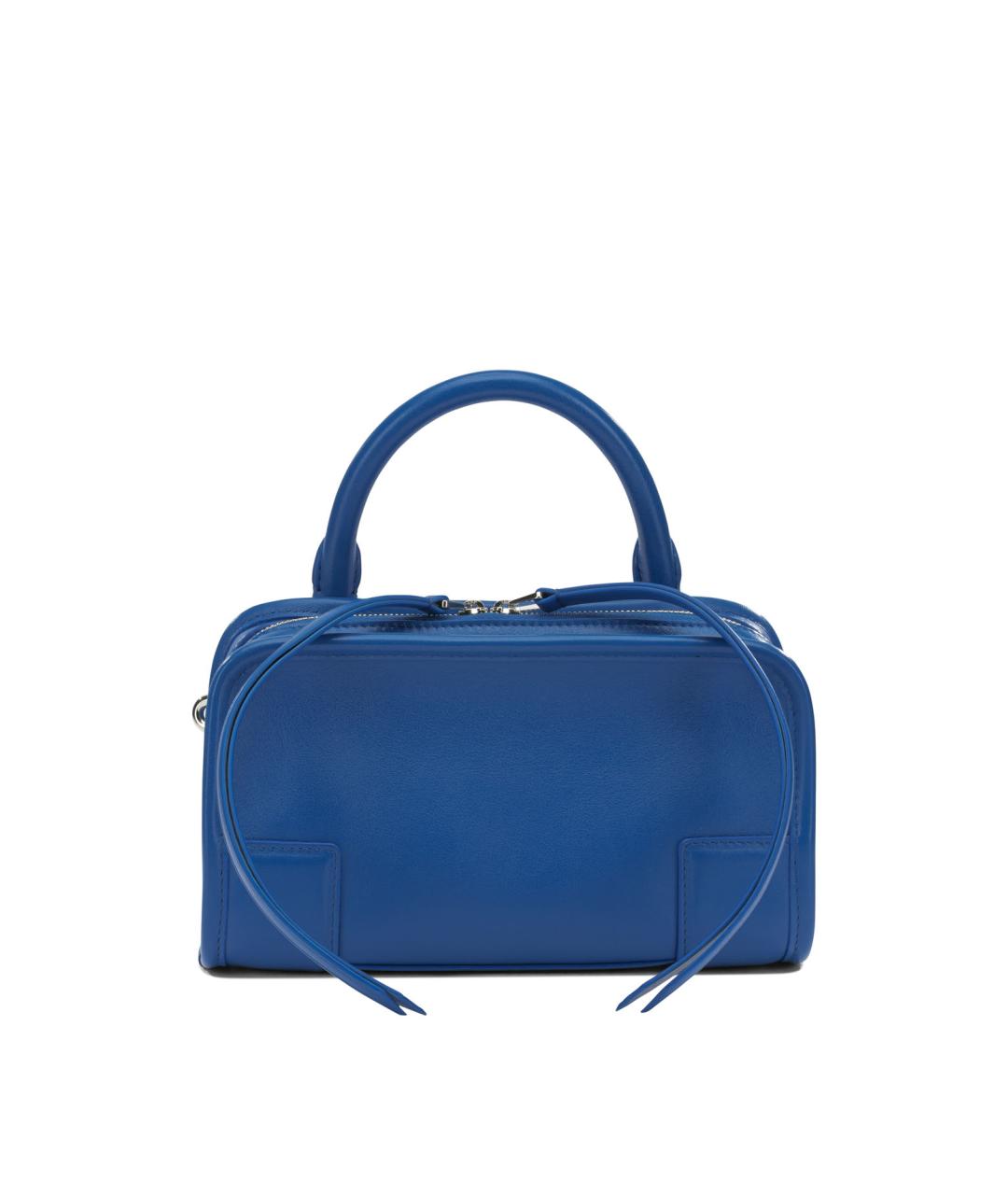 LOEWE Голубая кожаная сумка с короткими ручками, фото 1