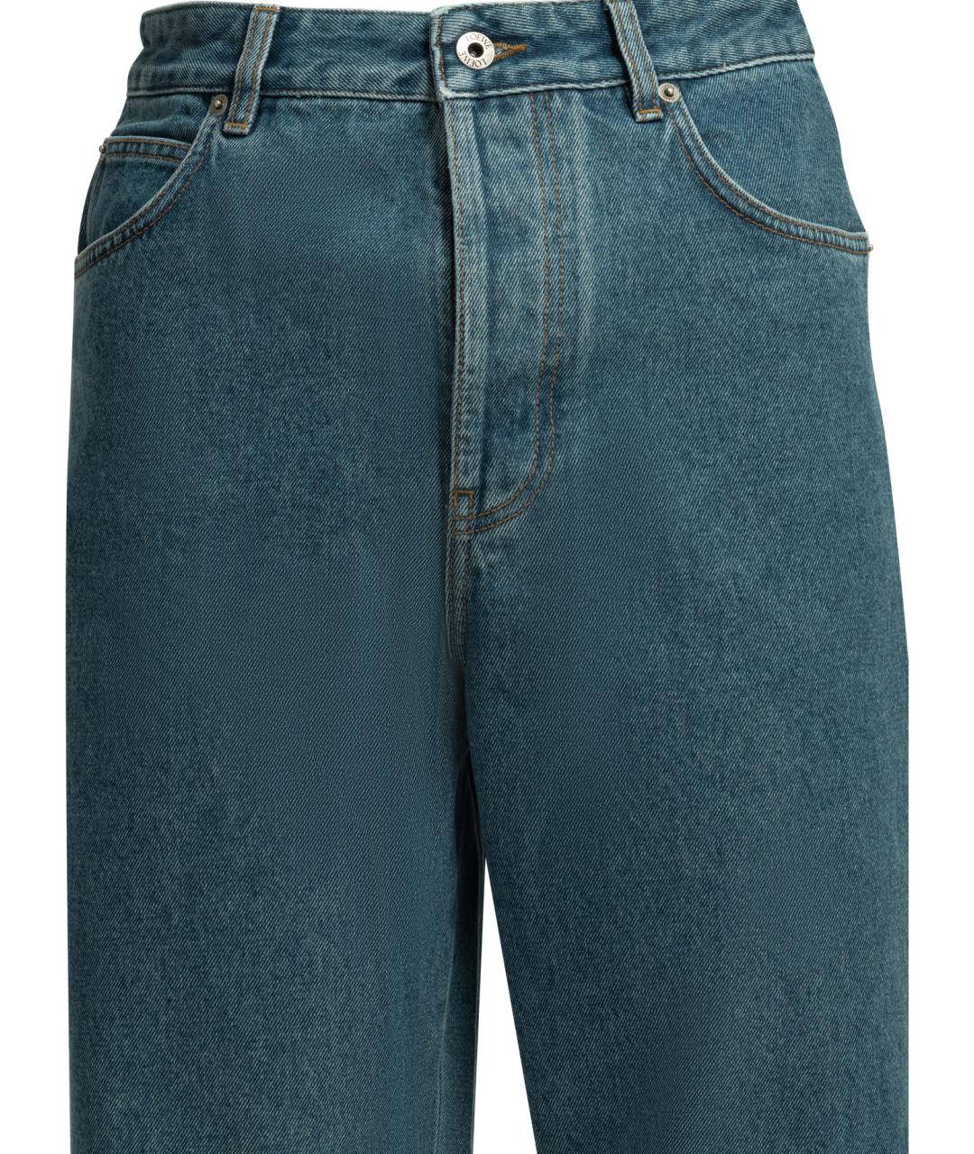 LOEWE Синие хлопковые прямые джинсы, фото 4