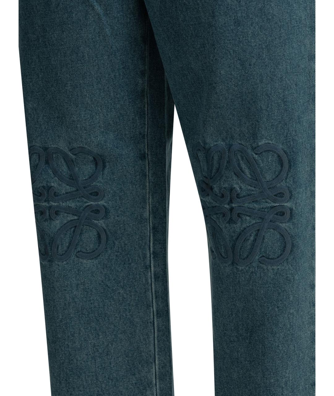 LOEWE Синие хлопковые прямые джинсы, фото 3