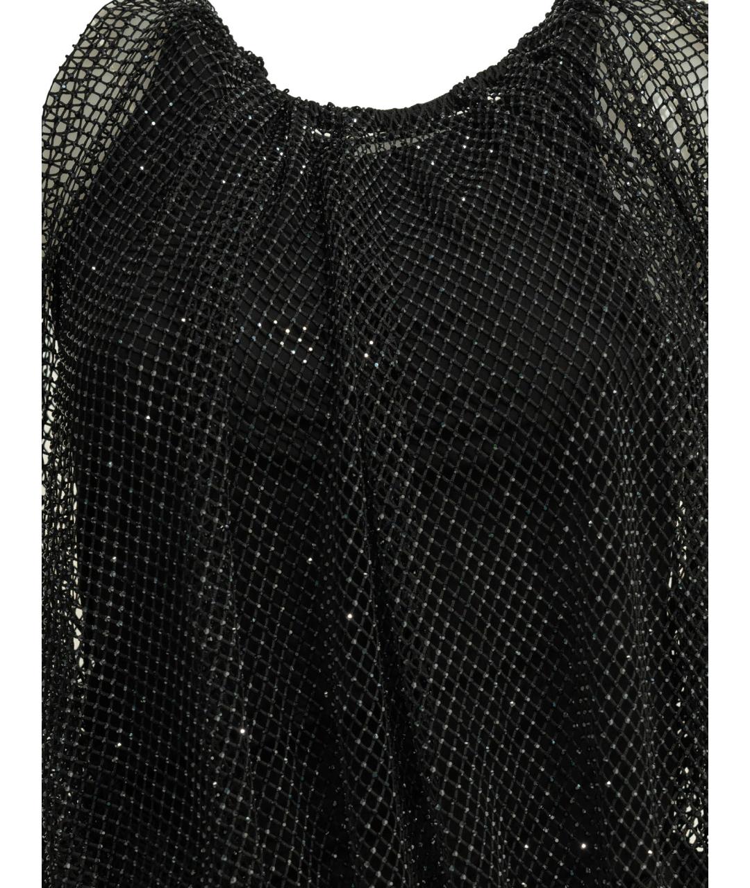 SPORTMAX Черная полиэстеровая блузы, фото 3