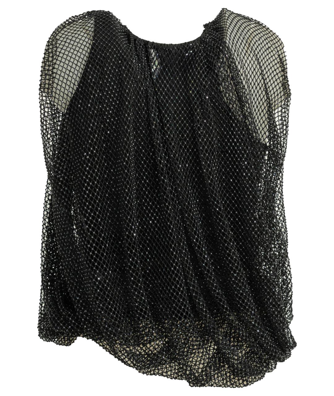 SPORTMAX Черная полиэстеровая блузы, фото 2