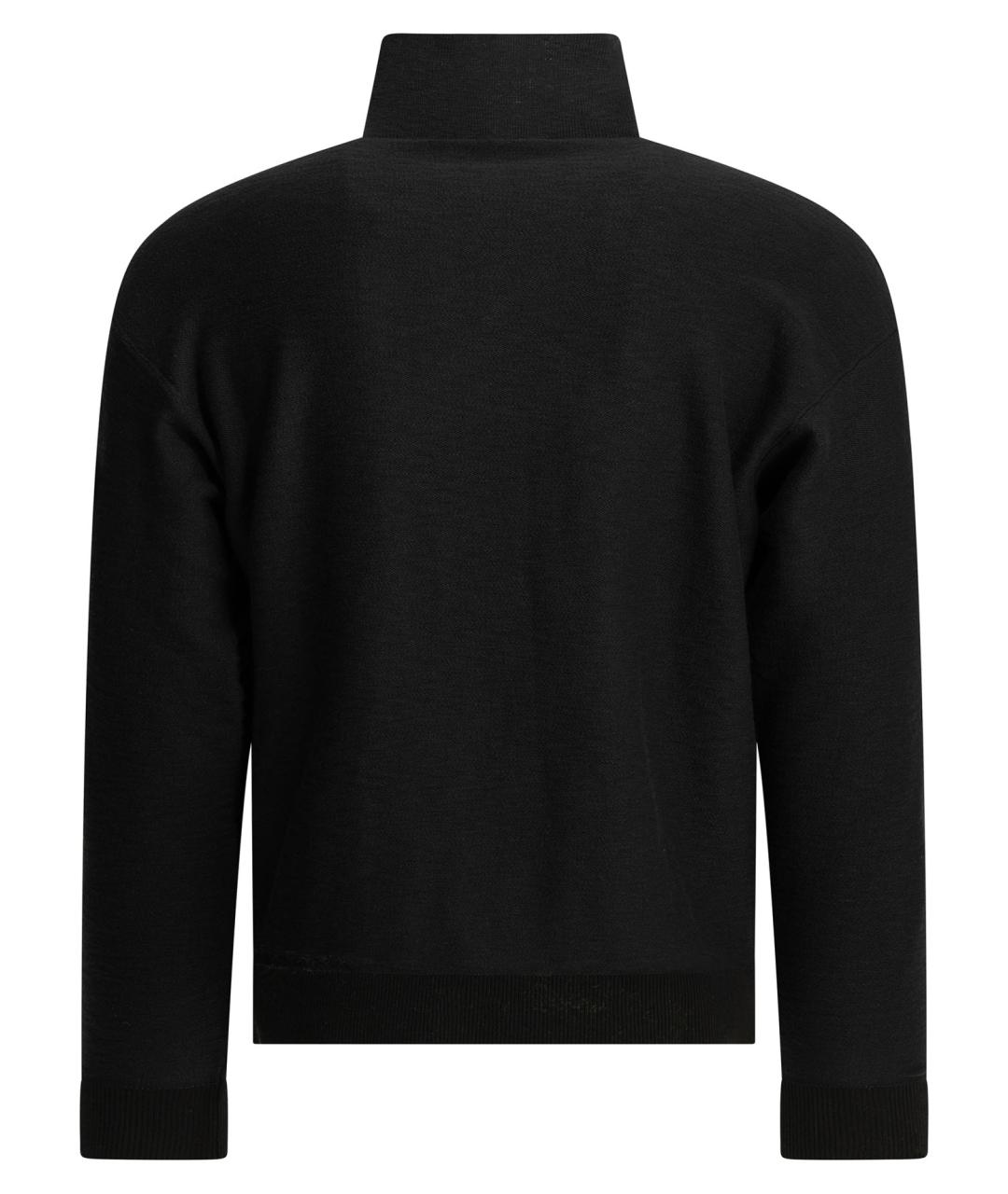 STONE ISLAND Черный хлопковый джемпер / свитер, фото 2