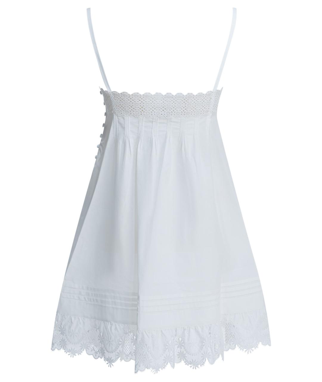 SAINT LAURENT Белый хлопковый сарафан, фото 2