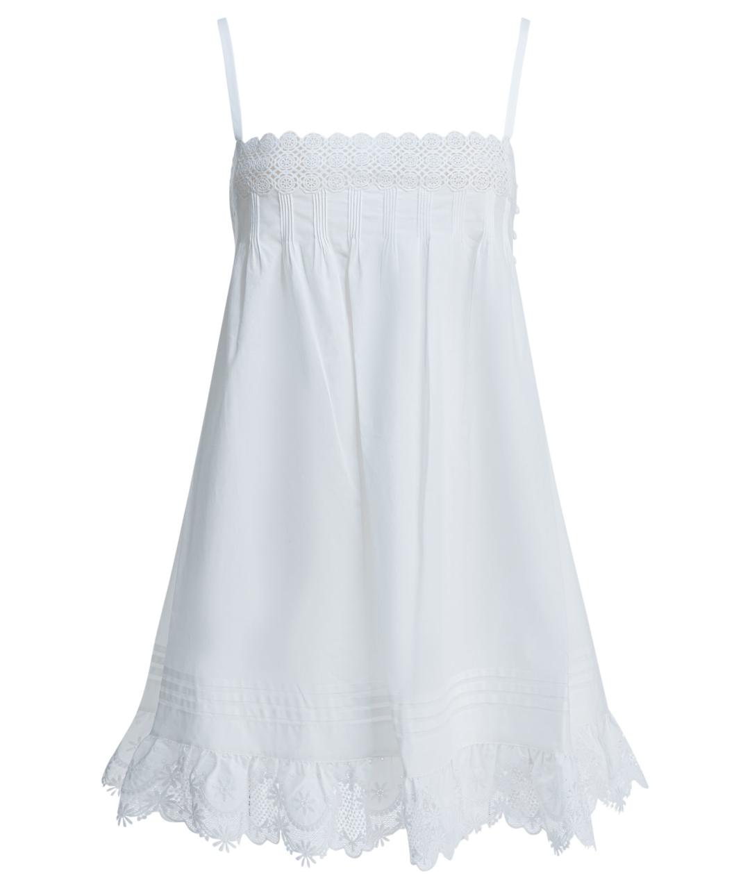 SAINT LAURENT Белый хлопковый сарафан, фото 1