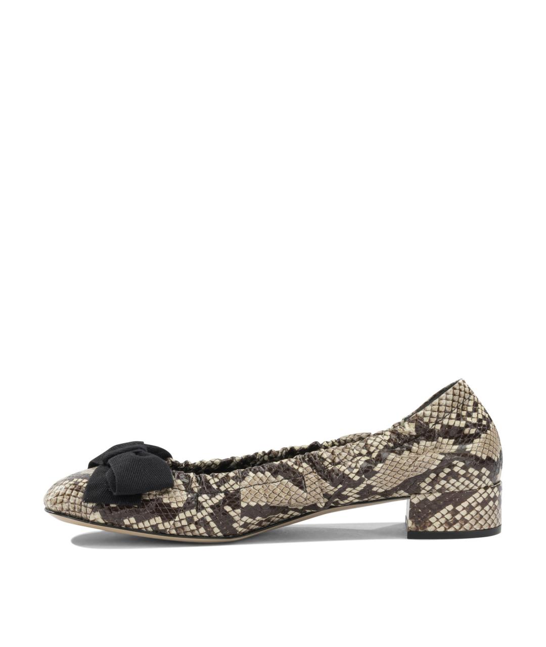 PRADA Бежевые кожаные балетки, фото 3