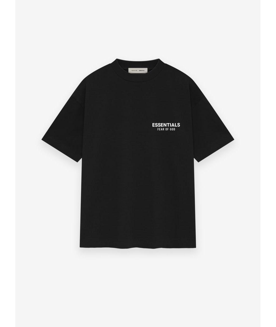 FEAR OF GOD ESSENTIALS Черная хлопковая футболка, фото 5