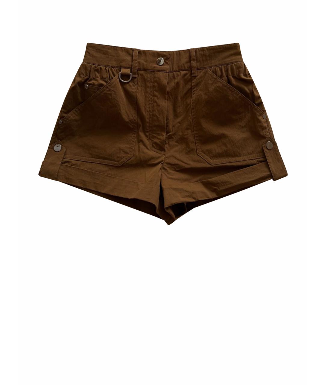 HERMES Коричневые хлопковые шорты, фото 1