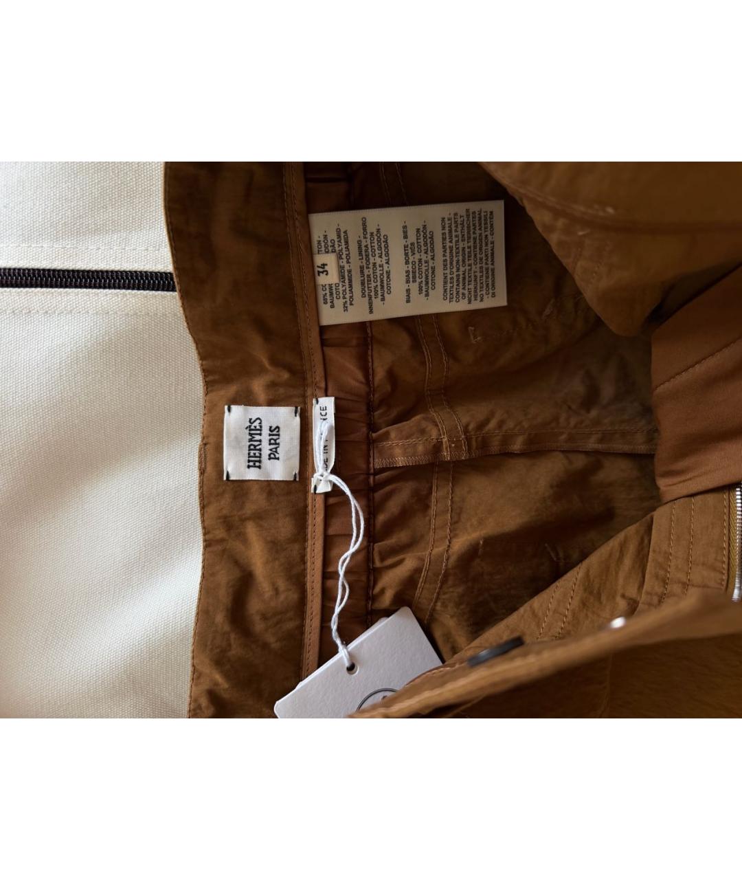HERMES Коричневые хлопковые шорты, фото 3