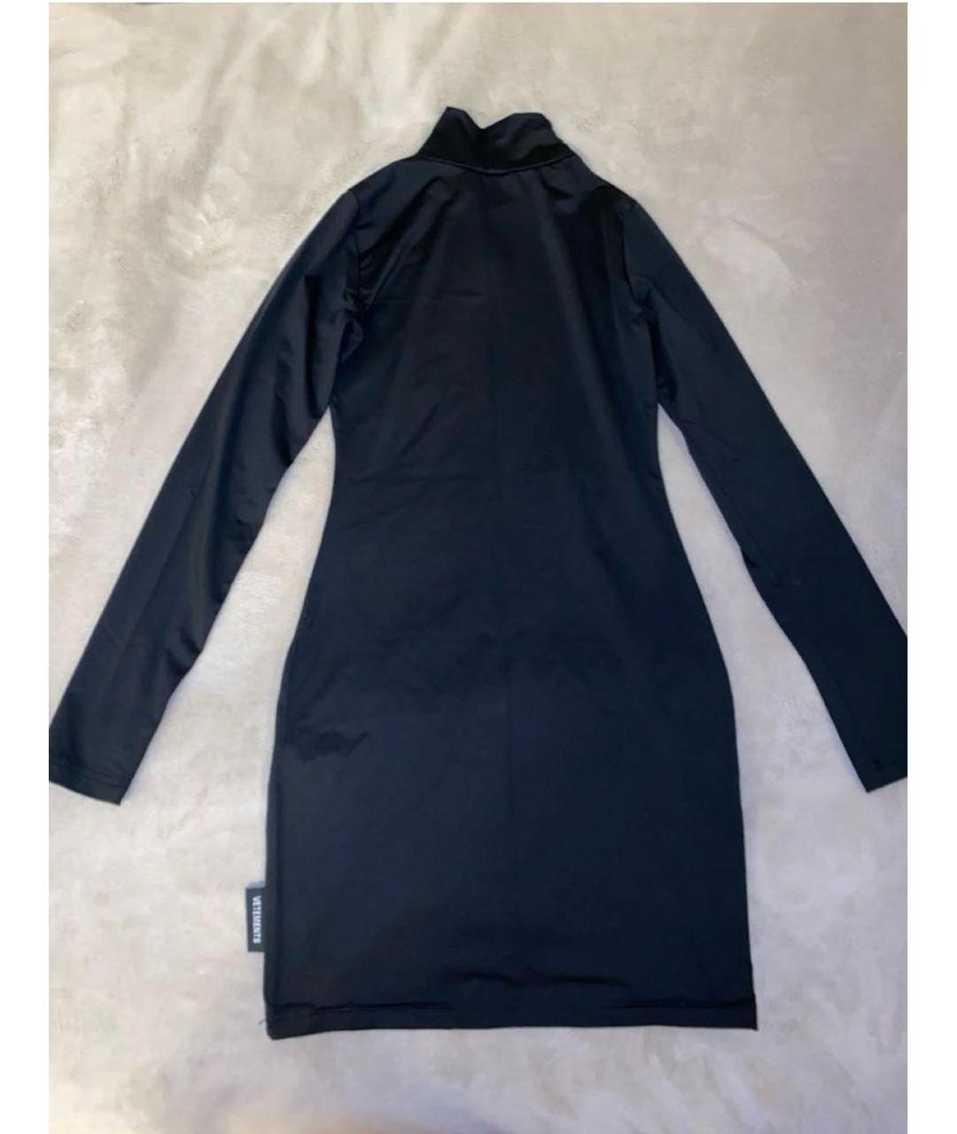 VETEMENTS Черное полиэстеровое повседневное платье, фото 2