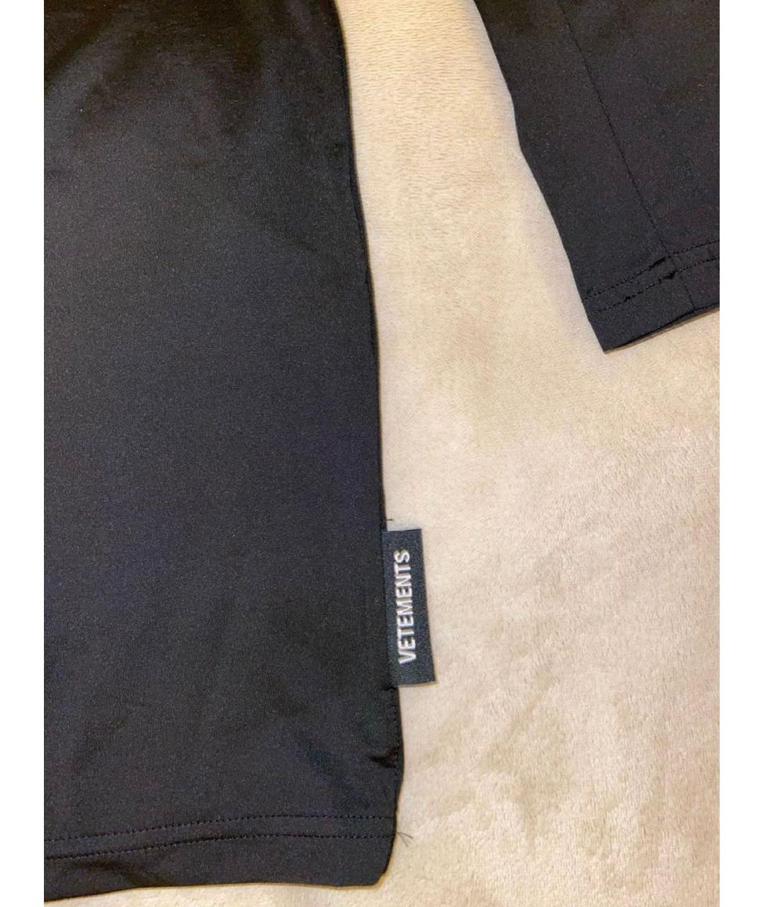 VETEMENTS Черное полиэстеровое повседневное платье, фото 5