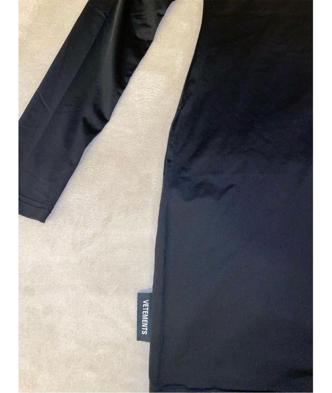 VETEMENTS Черное полиэстеровое повседневное платье, фото 6
