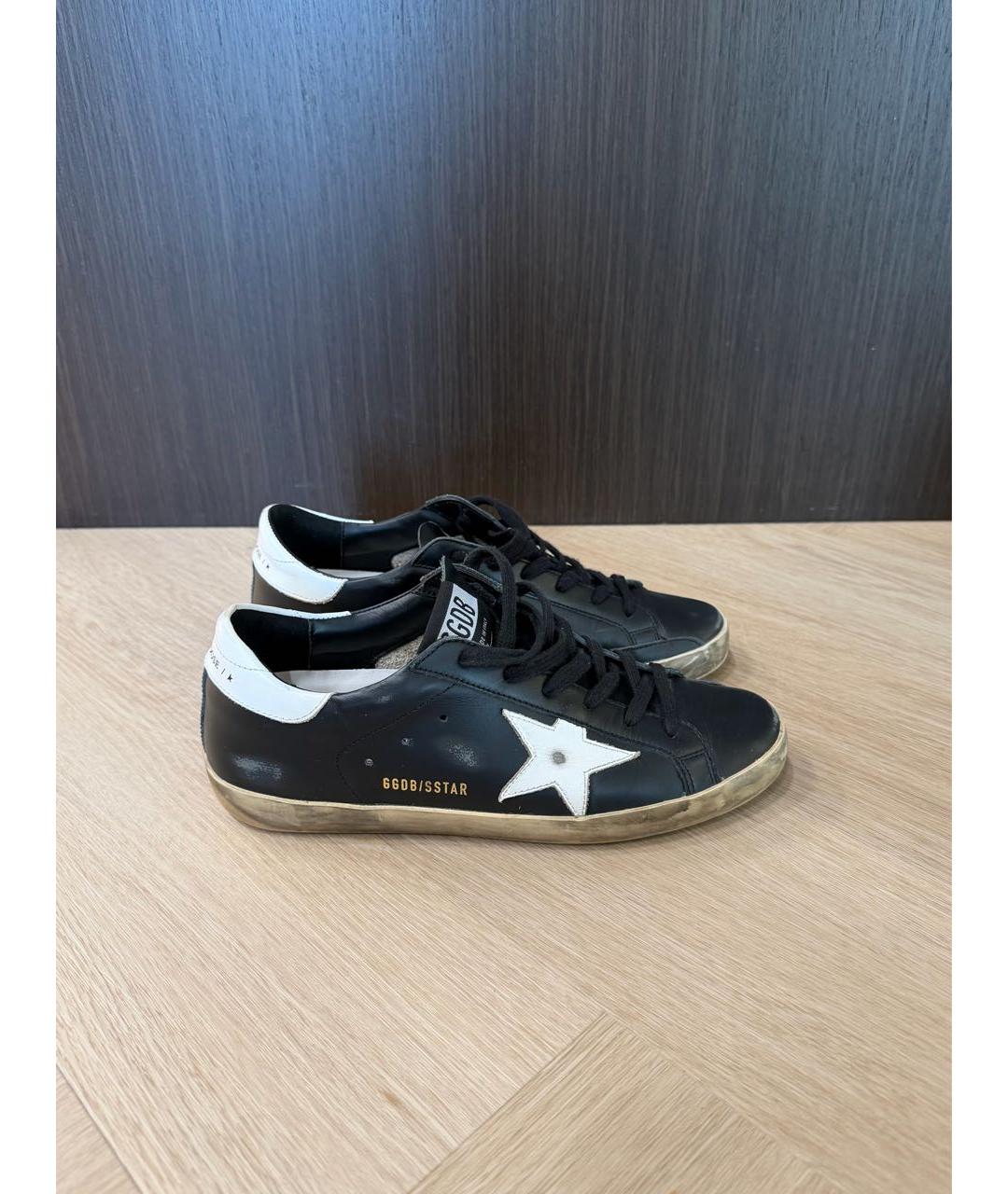 GOLDEN GOOSE DELUXE BRAND Черные кожаные кеды, фото 9