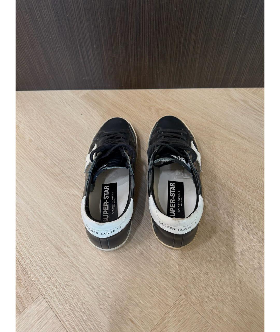 GOLDEN GOOSE DELUXE BRAND Черные кожаные кеды, фото 3