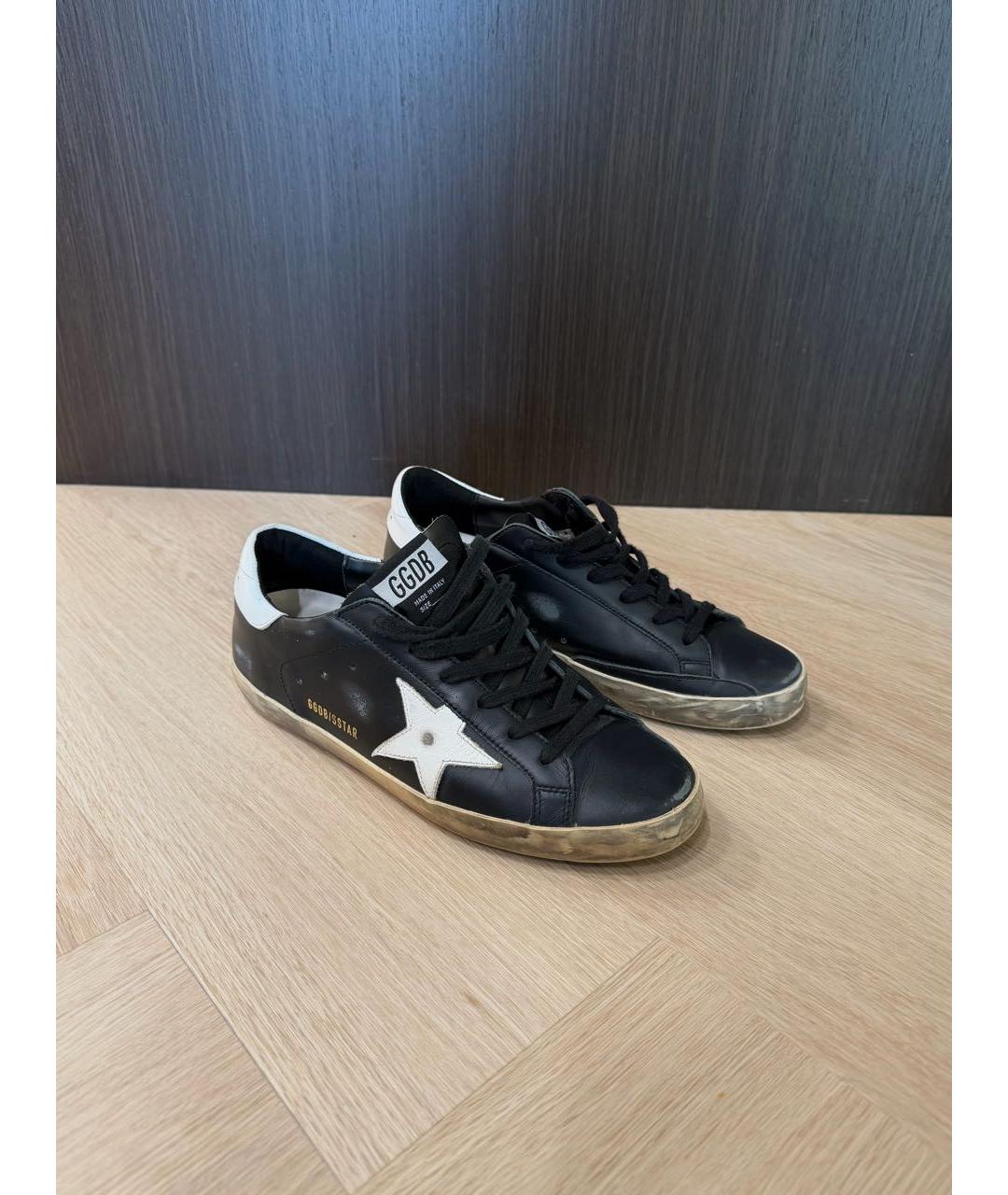 GOLDEN GOOSE DELUXE BRAND Черные кожаные кеды, фото 5