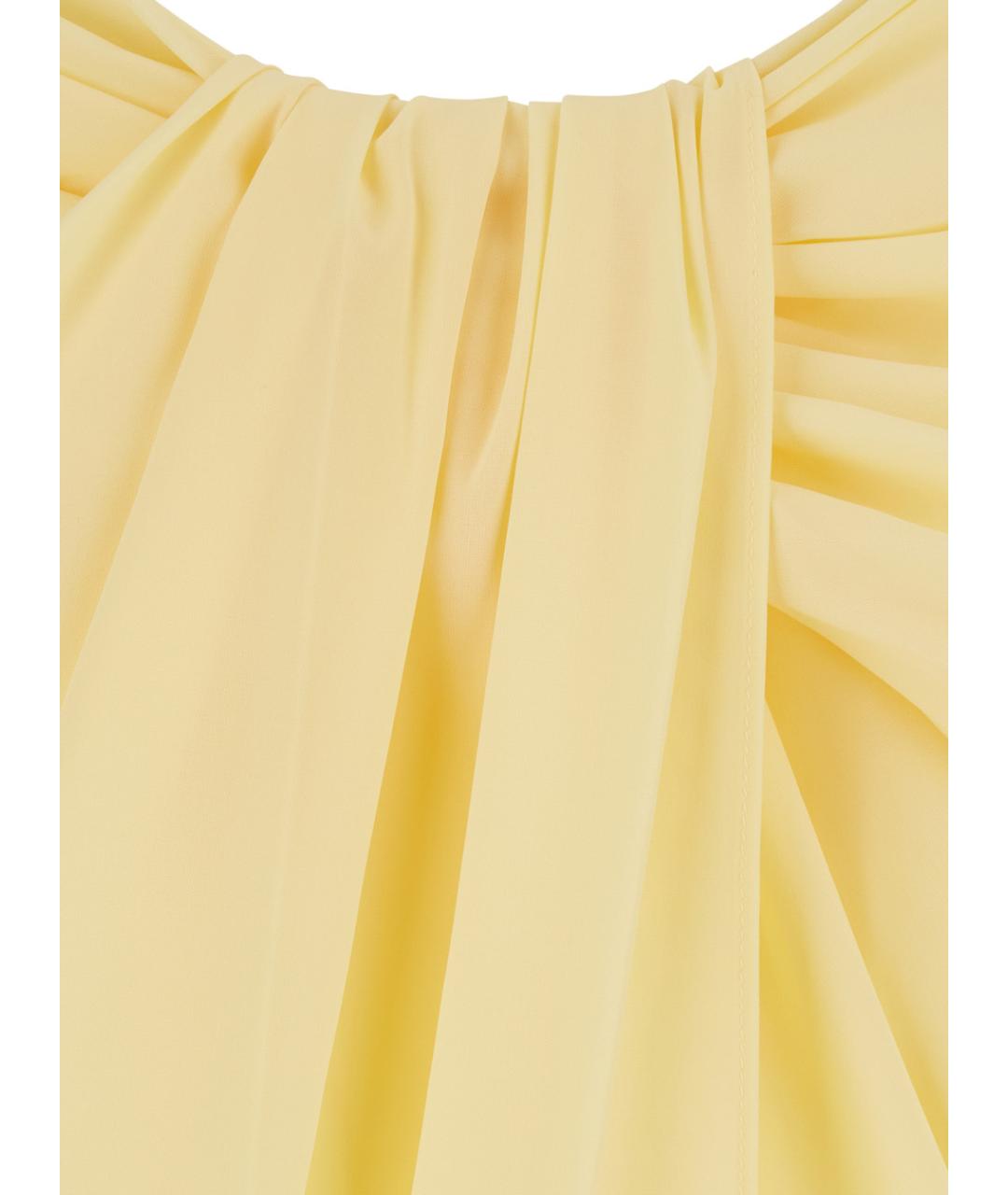 JACQUEMUS Желтая полиэстеровая юбка миди, фото 3