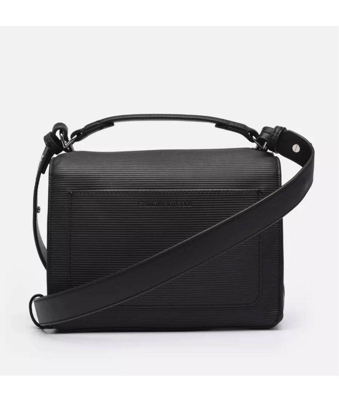 CALVIN KLEIN Черная сумка с короткими ручками из искусственной кожи, фото 2