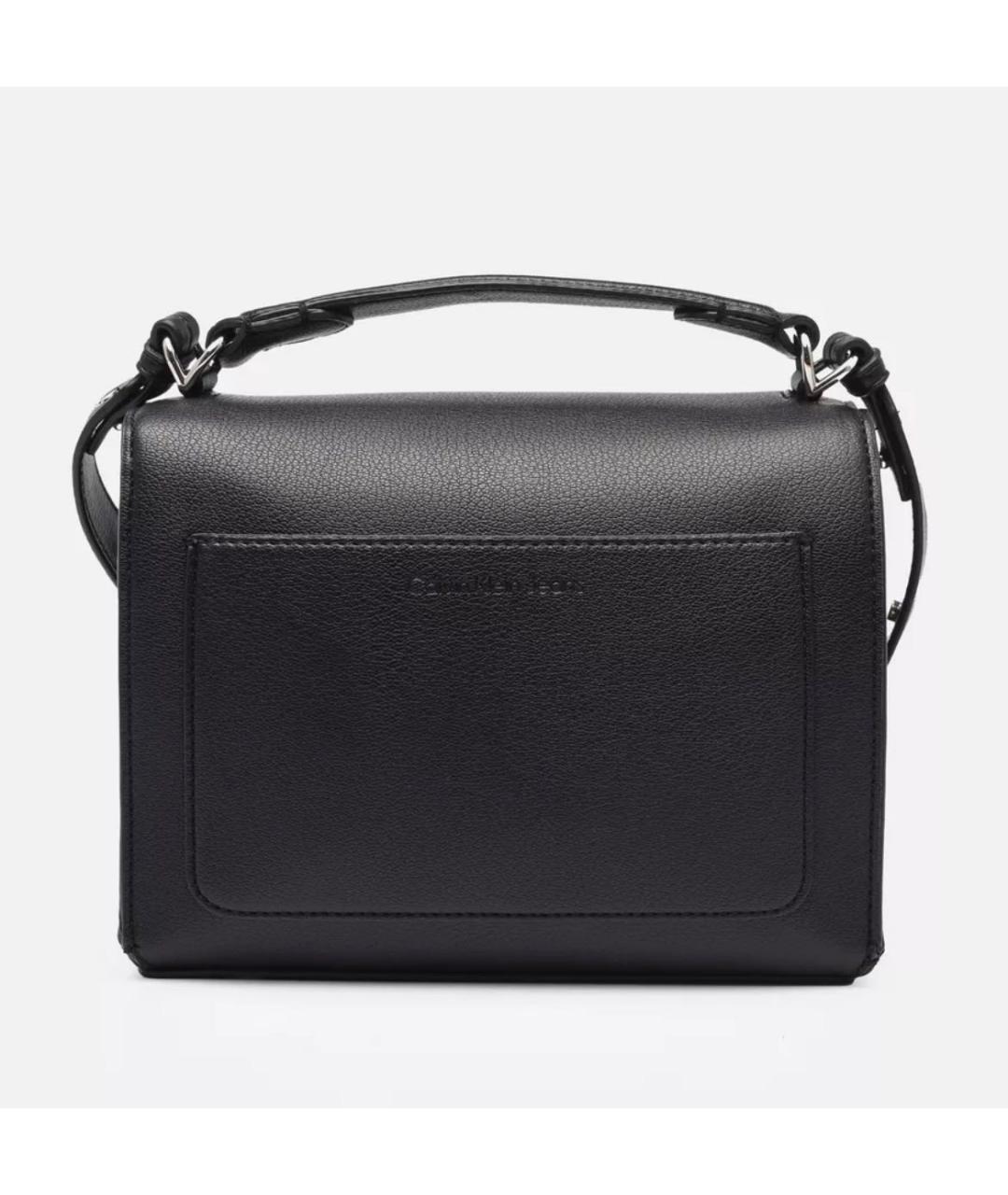CALVIN KLEIN Черная сумка через плечо из искусственной кожи, фото 2