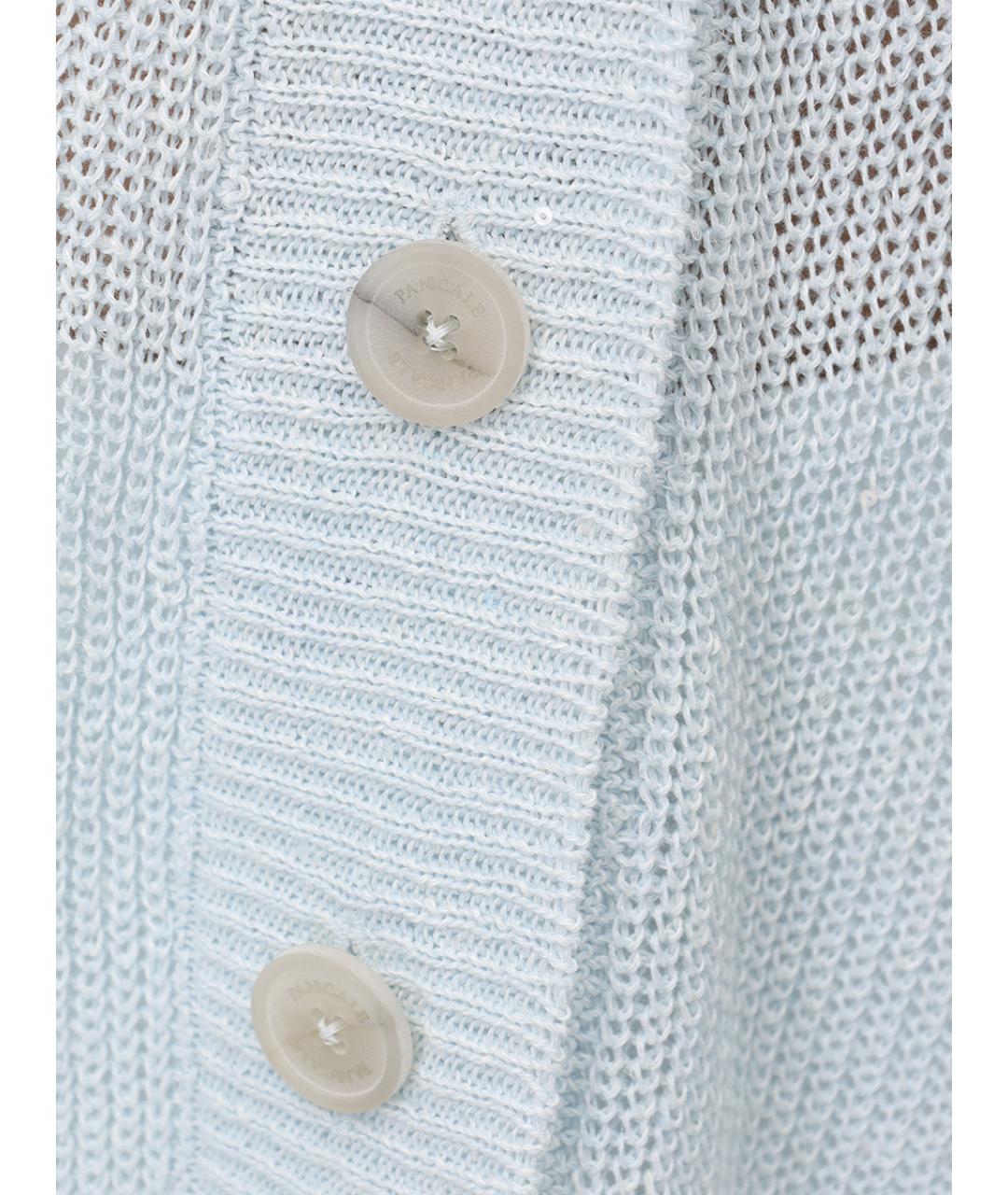 PANICALE Голубой льняной кардиган, фото 6