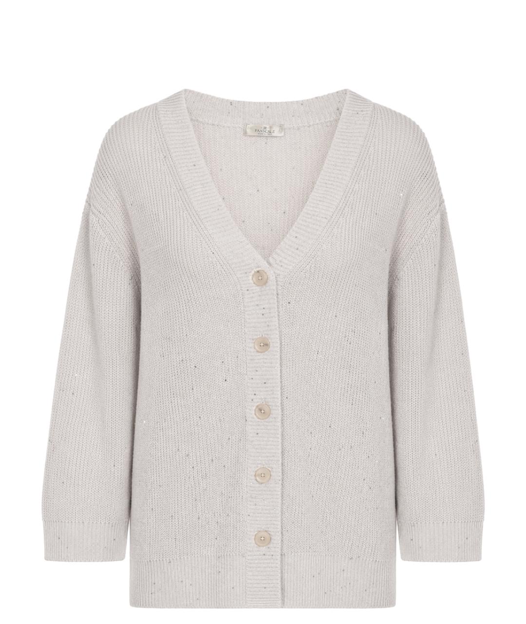 PANICALE Серый льняной кардиган, фото 1