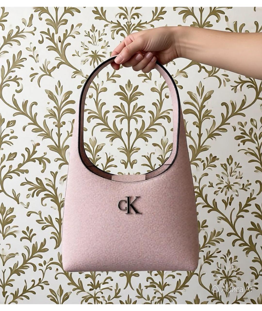 CALVIN KLEIN Розовая сумка с короткими ручками, фото 3