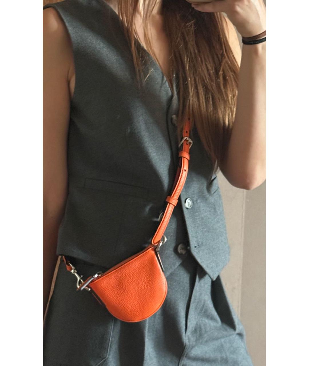 GUCCI Оранжевая кожаная сумка через плечо, фото 7