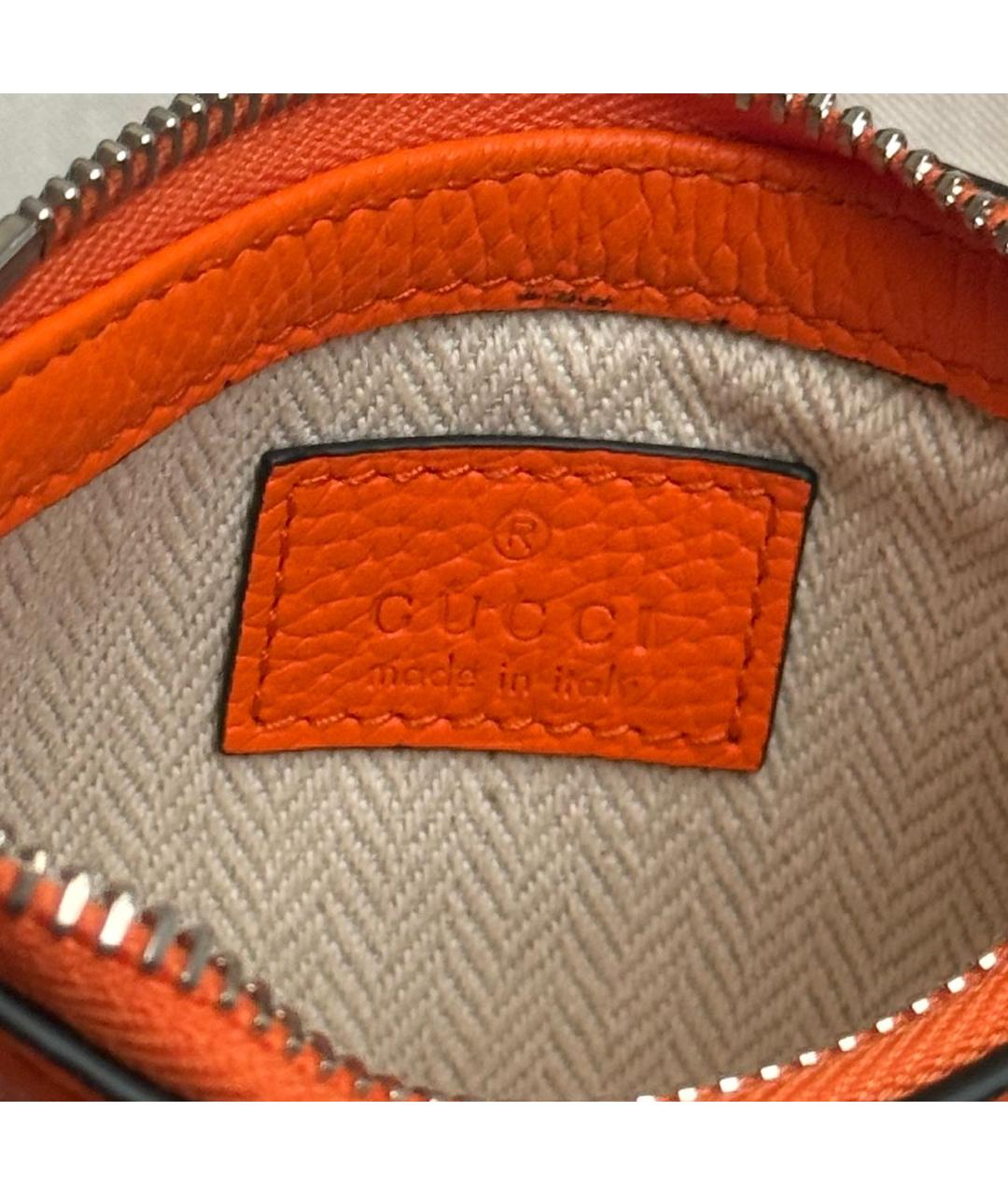 GUCCI Оранжевая кожаная сумка через плечо, фото 6