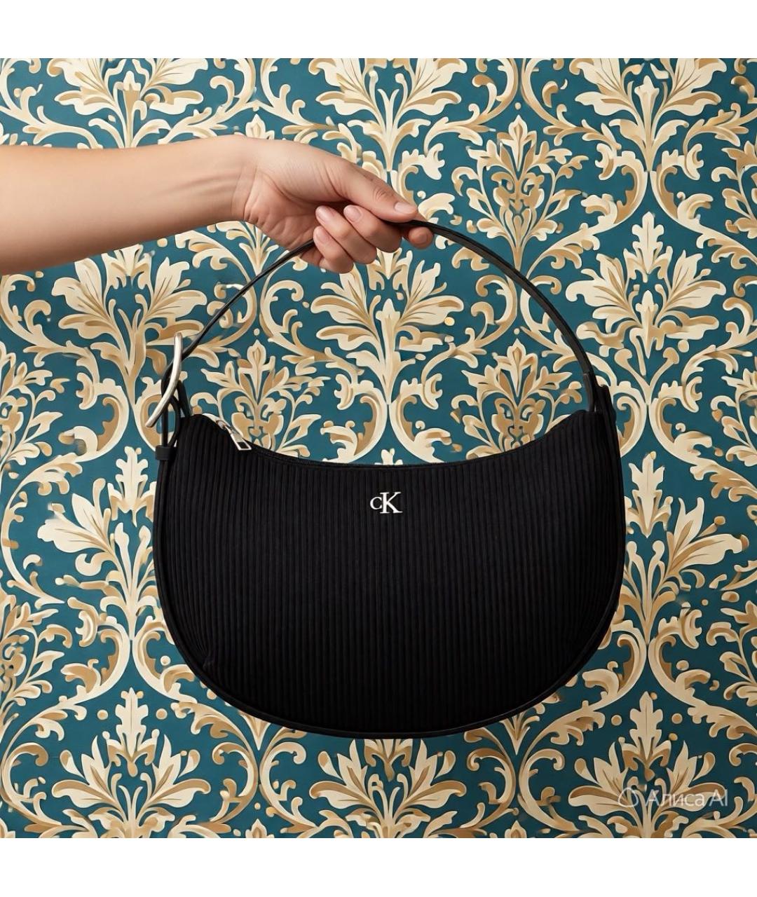 CALVIN KLEIN Черная сумка через плечо, фото 3