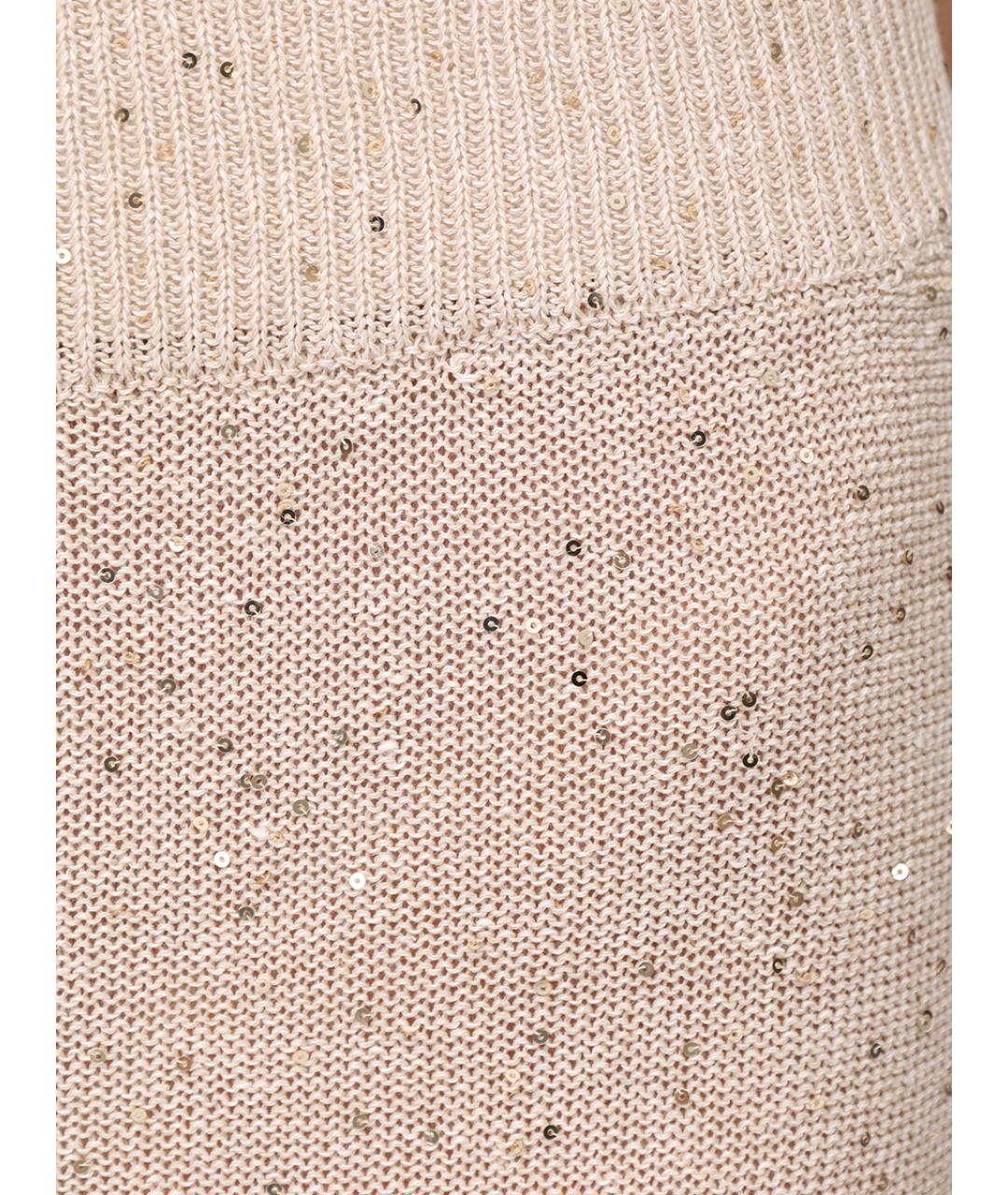 PANICALE Бежевый льняной костюм с брюками, фото 9