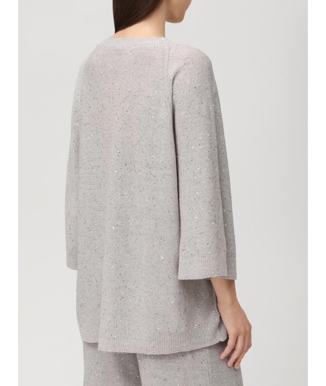 PANICALE Серый льняной костюм с брюками, фото 3