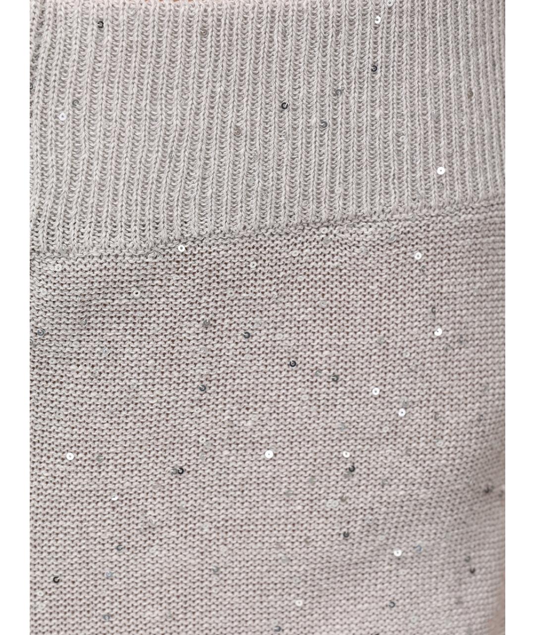 PANICALE Серый льняной костюм с брюками, фото 9