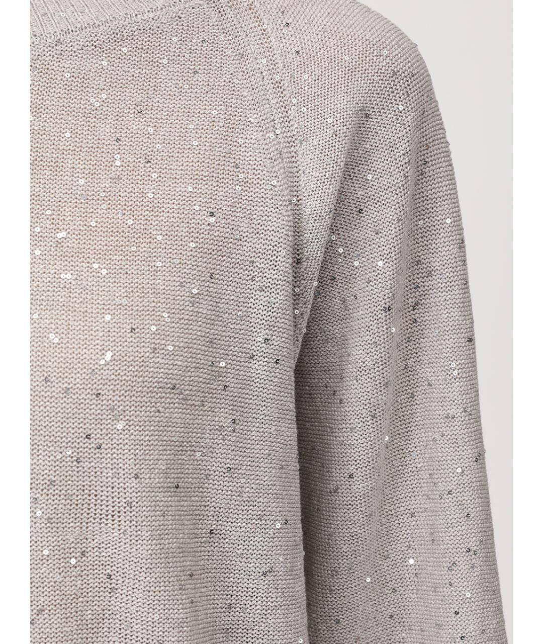 PANICALE Серый льняной костюм с брюками, фото 5